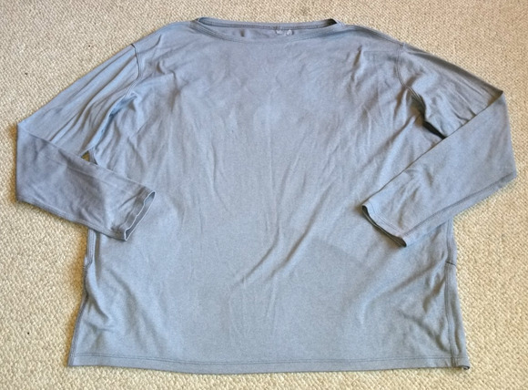 lululemon athletica Tops - Womens Top-LULULEMON-blue stretch knit pullover Athleisure Performance-XL